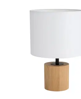 Lampy   DO708191174 - Stolní lampa KRETA 1xE27/25W/230V borovice/bílá 