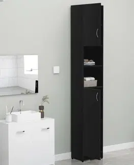 Koupelnové skříňky Koupelnová skříňka vysoká Dekorhome Bílá / dub sonoma
