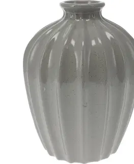 Vázy keramické Porcelánová váza Sevila, 14,5 x 20 cm, šedá