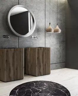 Koupelnové předložky L'essentiel Koupelnová předložka Marble 140 cm černá/bílá