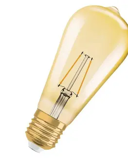 LED žárovky OSRAM LEDVANCE Vintage 1906 Edison 22 Filament 2.5W 824 Gold E27 4099854091339