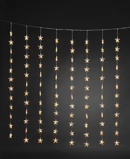 Vánoční světelné závěsy Konstsmide Christmas LED světelný závěs Sterne, 120 zdrojů, jantar
