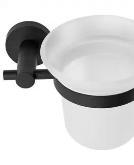 Koupelnové doplňky Tutumi Držák na WC kartáč REA Easy V černý