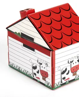 Hry, zábava a dárky 40dílný domeček s kreslícími potřebami "Veselá kravička"