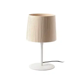 Designové stolní lampy FARO SAMBA bílá/skládaná béžová stolní lampa