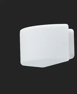 Klasická nástěnná svítidla OSMONT 41609 NEVA 1 stropní/nástěnné skleněné svítidlo bílá IP43 60W E27