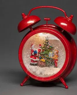 Vánoční vnitřní dekorace Konstsmide Christmas Dekorativní světelný budík LED s časovačem a hudbou