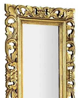 Koupelnová zrcadla SAPHO SAMBLUNG zrcadlo ve vyřezávaném rámu 40x70cm, zlatá IN110