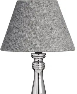 Luxusní a designové stolní lampy Estila Chromová stolní lampa Fewlson rustikální 37cm
