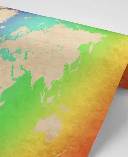 Samolepící tapety Samolepící tapeta pastelová mapa světa