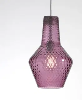 Závěsná světla Ailati Závěsné svítidlo Romeo 130 cm, ametystové sklo