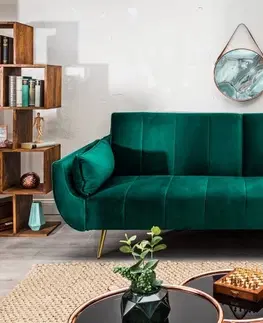 Luxusní a designové sedačky Estila Designová smaragdová sedačka Domingo 215cm