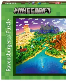 Hračky puzzle RAVENSBURGER - Minecraft: Svět Minecraftu 1500 dílků