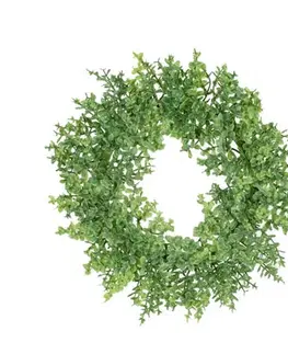 Květiny Umělý věnec Buxus zelená, pr. 16 cm