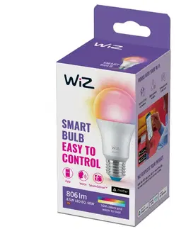 LED žárovky WiZ LED žárovka E27 A60 8W 806lm 2200-6500K RGB IP20, stmívatelná