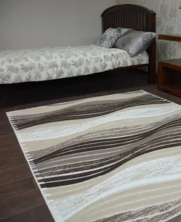 Koberce a koberečky Dywany Lusczow Kusový koberec ACRYLOVY YAZZ 1760 hnědý / tmavě béžový, velikost 80x150