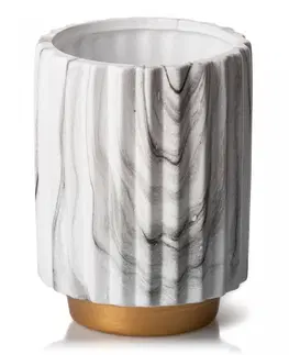 Dekorativní vázy DekorStyle Váza Marabeling bílý mramor