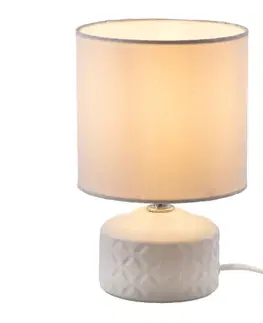 Světla na parapety NOWA GmbH Stolní lampa Jon s keramickým podstavcem, bílá