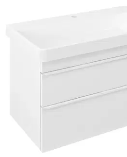 Koupelnový nábytek SAPHO SITIA umyvadlová skříňka 75,6x50x43,4cm, 2xzásuvka, bílá mat