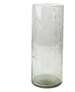 Dekorativní vázy Skleněná transparentní foukaná váza Sandy - Ø 10*25 cm Clayre & Eef 6GL4296