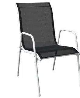 Zahradní křesla a židle Venkovní jídelní židle 6 ks černé