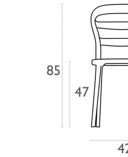 Zahradní židle Zahradní židle Jídelní židle Dekorhome Bílá / hnědá