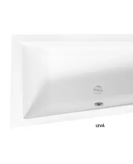Sprchové vaničky HOPA Asymetrická vana INTIMA SLIM Nožičky k vaně Bez nožiček, Rozměr vany 160 × 90 cm, Způsob provedení Levé VANINTI16SLIML