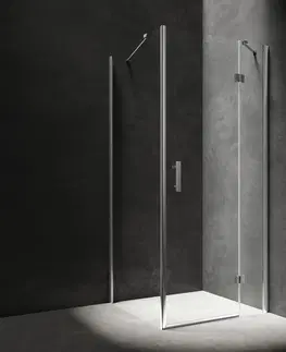 Sprchové kouty OMNIRES MANHATTAN čtvercový sprchový kout s křídlovými dveřmi, 90 x 90 cm chrom / transparent /CRTR/ MH9090CRTR