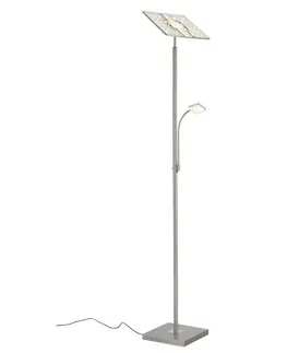LED stojací lampy BRILONER LED stojací svítidlo s dotykovým vypínačem 180 cm 3x7,5W 750lm matný nikl BRILO 1328-022