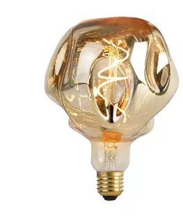 Zarovky E27 stmívatelná LED lampa G125 zrcadlová zlatá 4W 75 lm 1800K