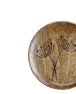 Talíře Servírovací talíř z mangového dřeva s květinou Tours Angeliqué - Ø 25cm Chic Antique 61079300
