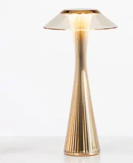 Stolní lampy na noční stolek Kartell Kartell Space - LED designová stolní lampa, zlatá