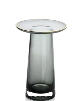 Dekorativní vázy Mondex Váza Serenite 20 cm šedá