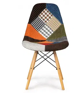Židle MODERNHOME Sada 4 patchworkových židlí Eqa