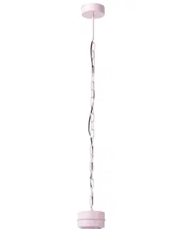 Svítidla Pastelově růžové závěsné kovové světlo Endien – Ø 40*135cm/ E27/ 40W J-Line by Jolipa 90300