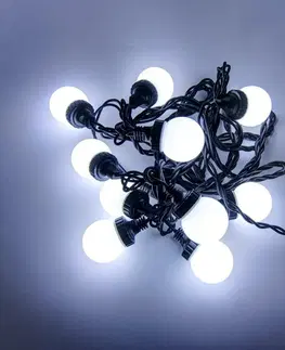 LED řetězy DecoLED Party osvětlení 5 m, 10 ledově bílých LED, IP67 PGX510