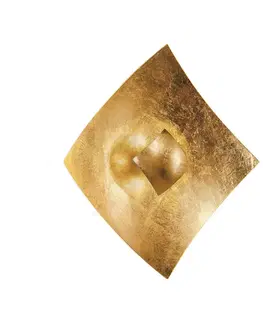 Nástěnná svítidla Kögl Nástěnné světlo Quadrangolo lístkové zlato 50x50cm