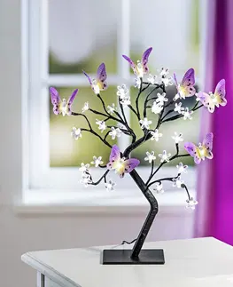 Svíčky a světelné dekorace Dekorační strom s motýly