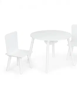 Dětské pokoje Dětský stůl s židlemi Ecotoys I bílý