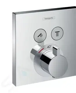 Koupelnové baterie HANSGROHE Shower Select Termostatická baterie pod omítku, pro 2 výstupy, chrom 15763000