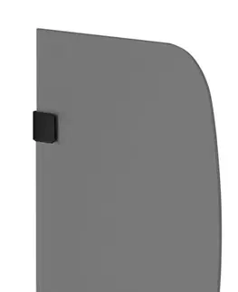 Pisoáry SAPHO Dělící stěna mezi urinály 40x80 cm, tmavé sklo, černá mat 2502-06