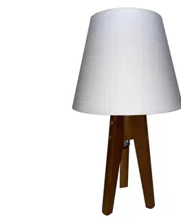 Lampy  Stolní lampa CONE 1xE27/60W/230V dub bílá 