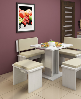 Jídelní stoly Malý stůl GURLAN, craft bílý, 5 let záruka