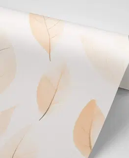 Samolepící tapety Samolepící tapeta jemné listy v odstínu Peach Fuzz