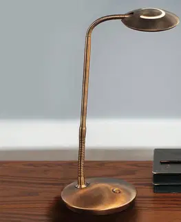 Stolní lampy kancelářské Steinhauer Se stmívačem - stolní lampa LED Zenith bronz