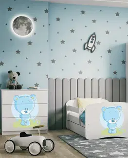 Dětské postýlky Kocot kids Dětská postel Babydreams medvídek bílá, varianta 80x160, bez šuplíků, bez matrace