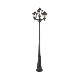 Venkovni stojaci lampy Chytrá venkovní lucerna černá 3-světelná včetně WiFi ST64 - New Orleans