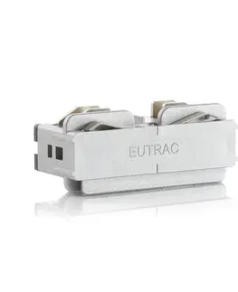 Svítidla pro 3fázový kolejnicový systém Eutrac Eutrac 3fázový elektrický podélný konektor stříbrný