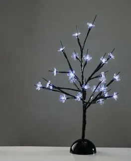 LED stolní lampy ACA Lighting strom na stůl, 25 LED na baterie 3xAA, studená bílá, IP20 10x10x45cm X1025211