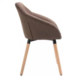 Židle Jídelní židle látka / dřevo Dekorhome Modrá